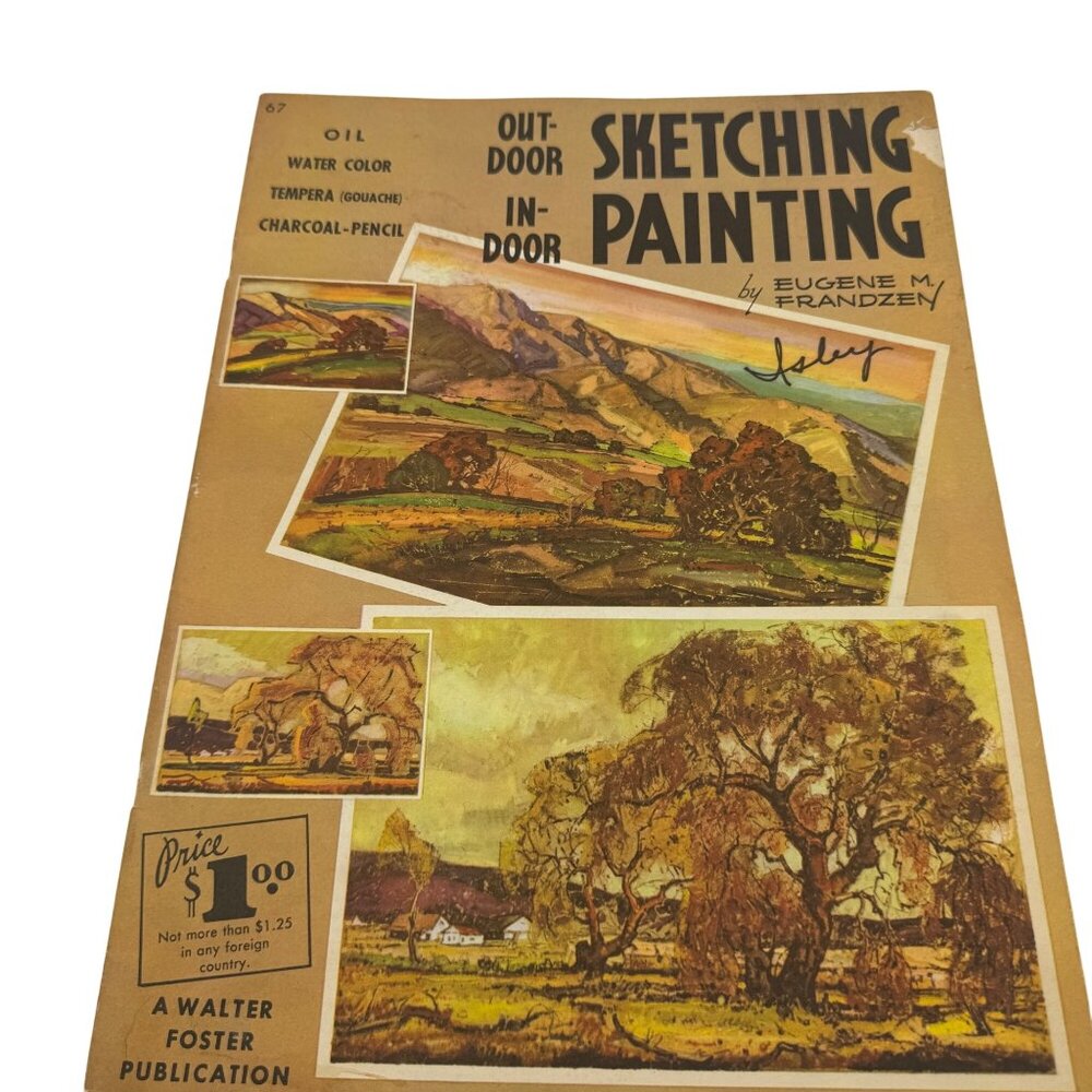 Outdoor Indoor Sketching & Painting By Eugene Frandzen Vintage Book
